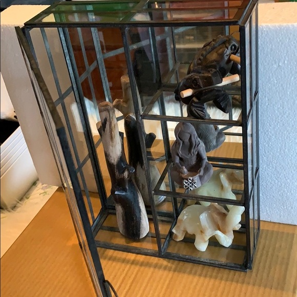 Glass and metal mirrored display case NWOT - Picture 2 of 12